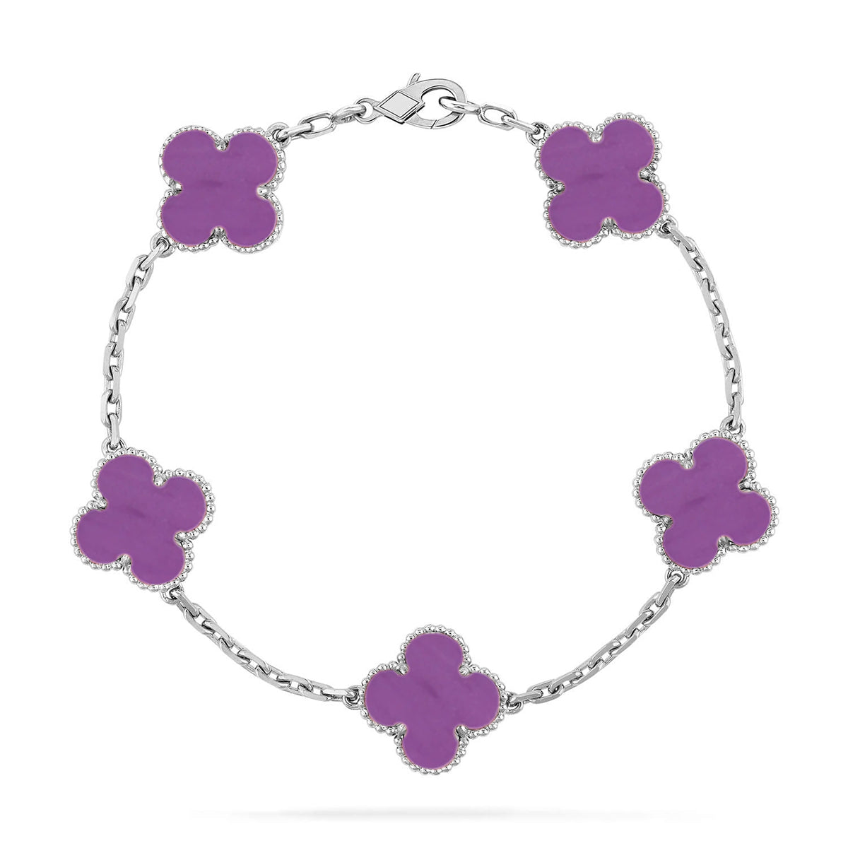 [⭐Mirelle] CLOVER 5 MOTIF VIOLET BRACELET COLLECTION