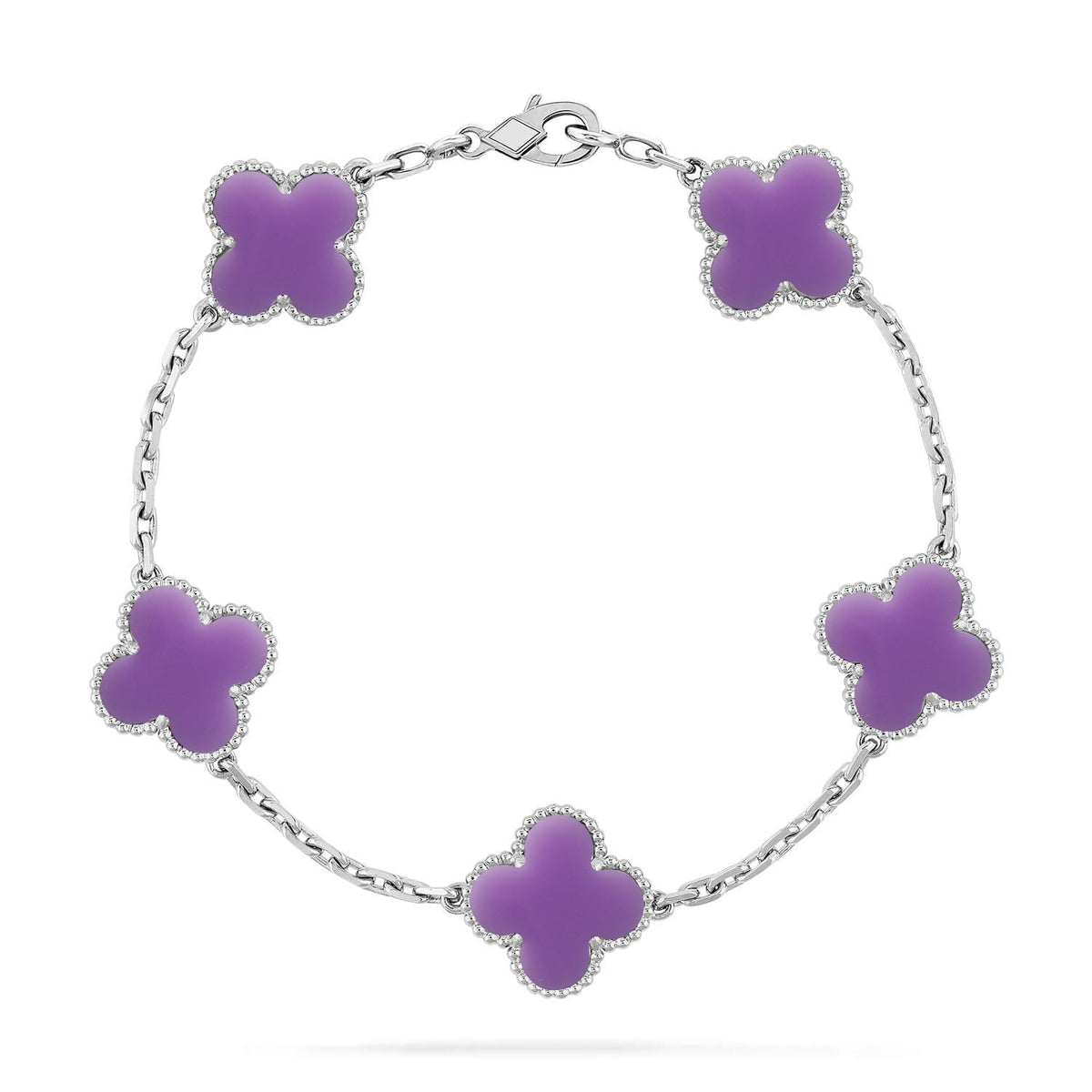 [⭐Mirelle]CLOVER 5 MOTIF LIGHT PURPLE BRACELET COLLECTION