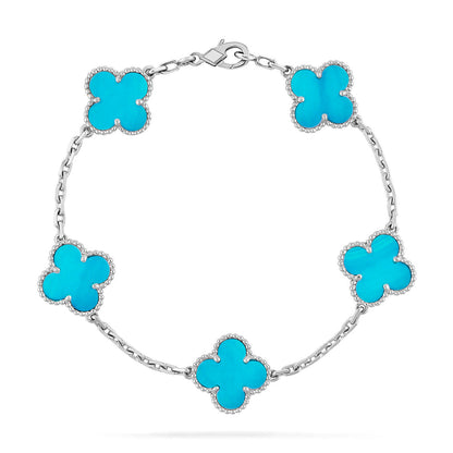 [⭐Mirelle] CLOVER 5 MOTIF TURQUOISE BRACELET COLLECTION