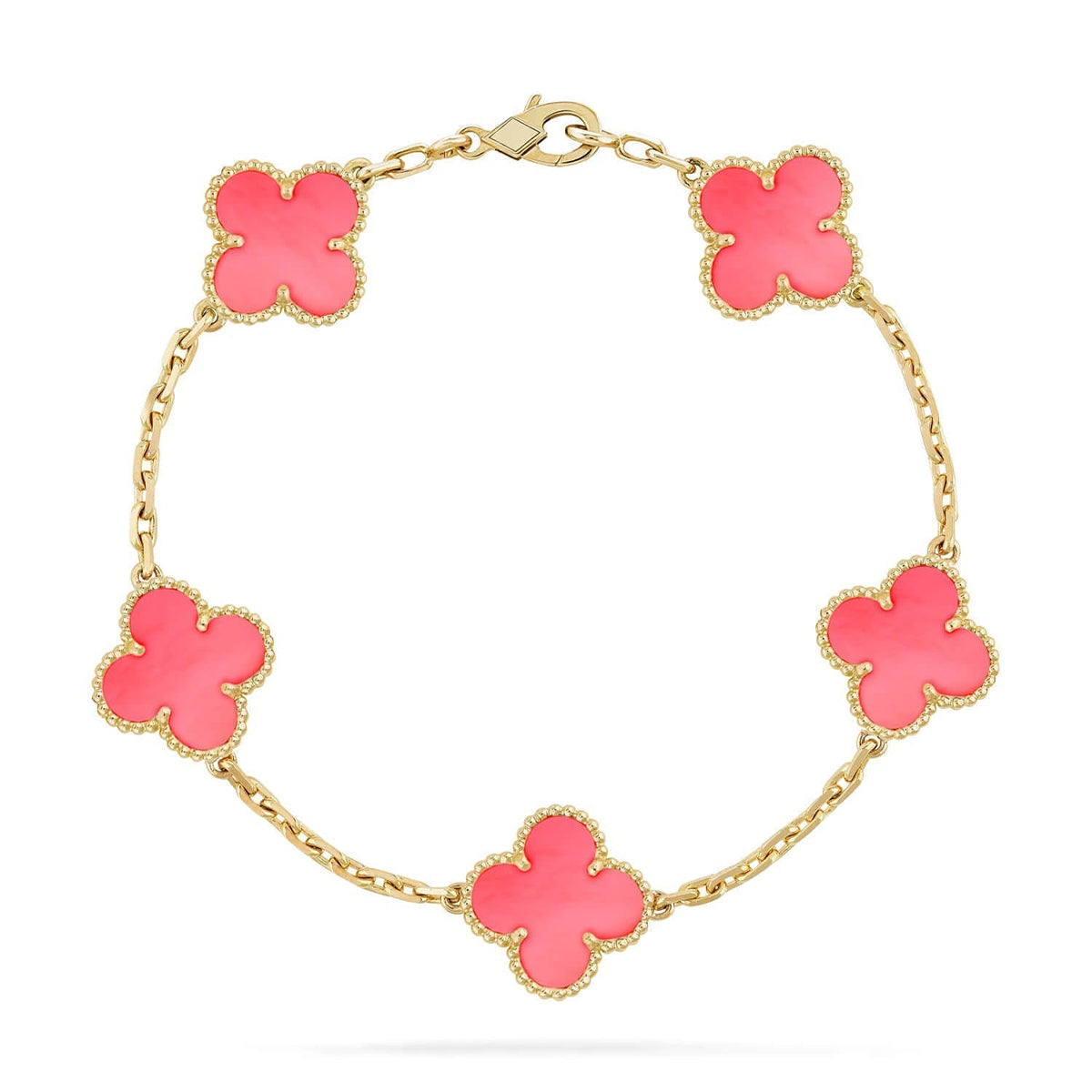 [⭐Mirelle] CLOVER 5 MOTIFS  PINK MOP BRACELET COLLECTION