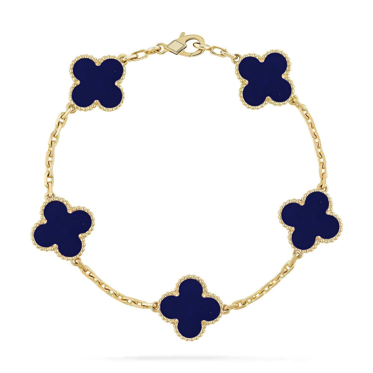 [⭐Mirelle]CLOVER 5 MOTIF LAPIS LAZULI BRACELET COLLECTION