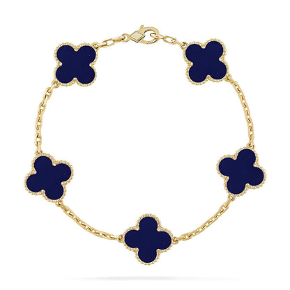 [⭐Mirelle]CLOVER 5 MOTIF LAPIS LAZULI BRACELET COLLECTION