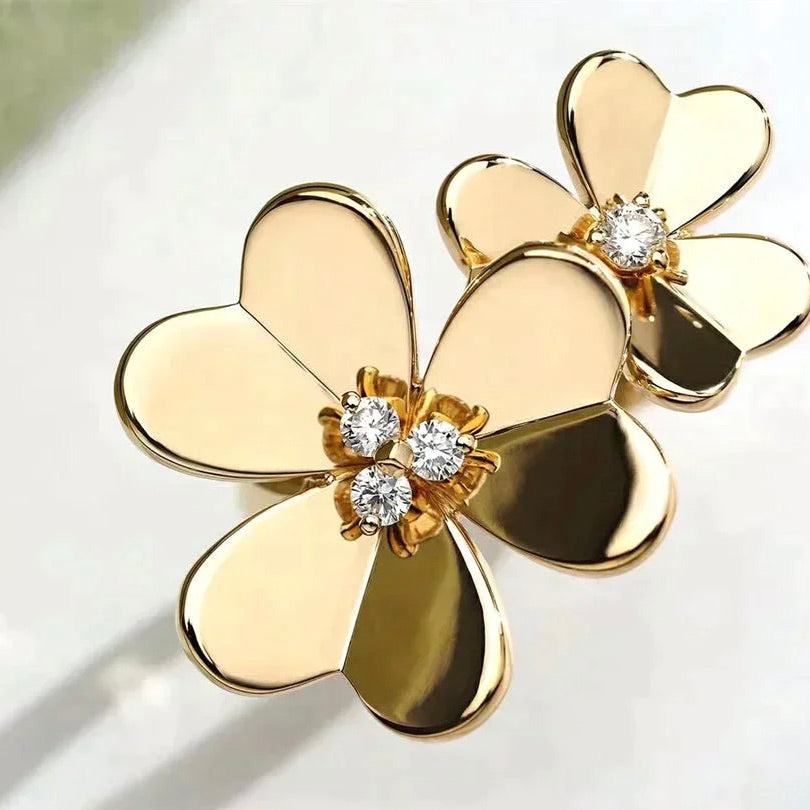 [⭐Mirelle]CLOVER COMOS GOLD DIAMOND RING