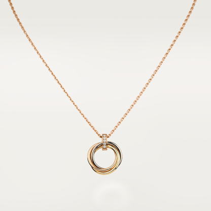 [⭐Mirelle]TRINITY NECKLACE GOLD  DIAMONDS