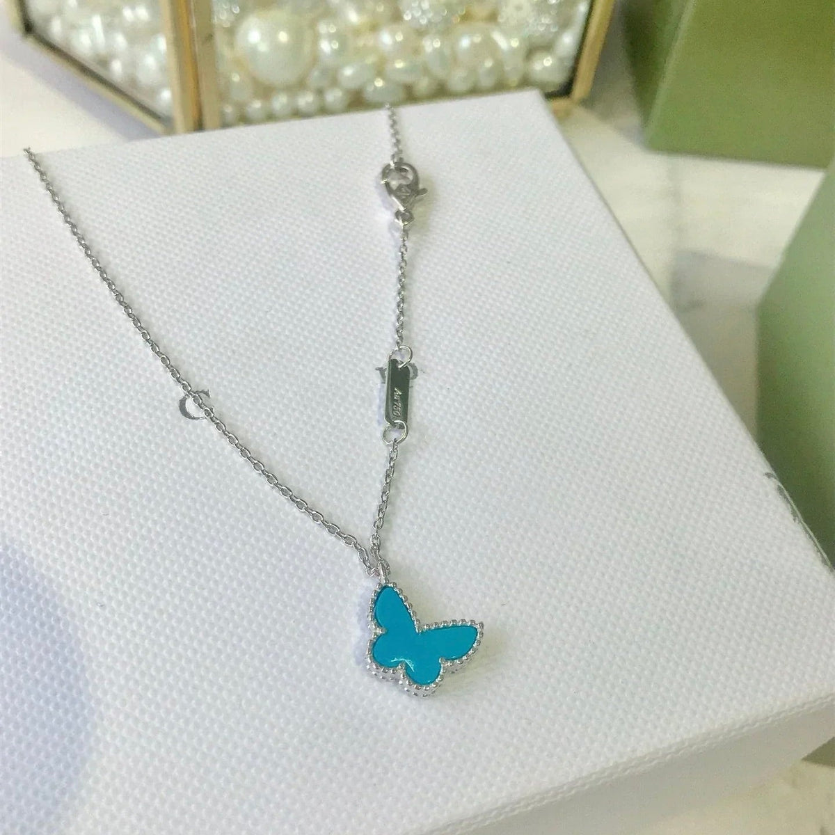 [⭐Mirelle]BUTTERFLY TURQUOISE BUTTERFLY BRACELET SILVER