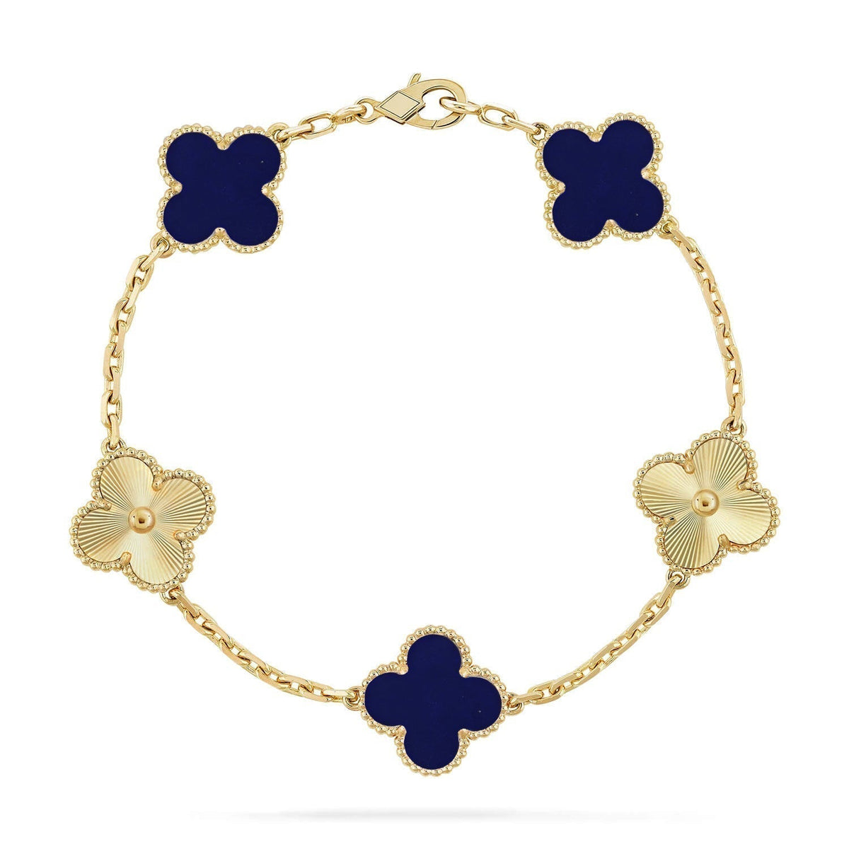 [⭐Mirelle]CLOVER 5 MOTIF LAPIS LAZULI BRACELET COLLECTION