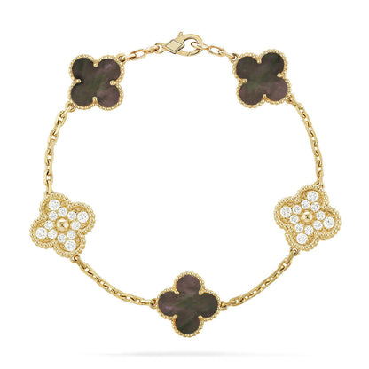 [⭐Mirelle] CLOVER 5 MOTIF GRAY MOP BRACELET COLLECTION
