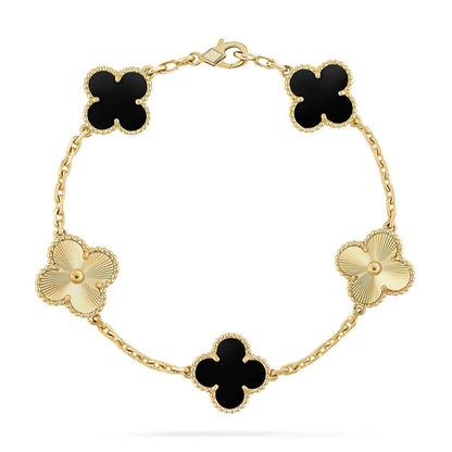 [⭐Mirelle] CLOVER 5 MOTIF ONYXS BRACELET COLLECTION