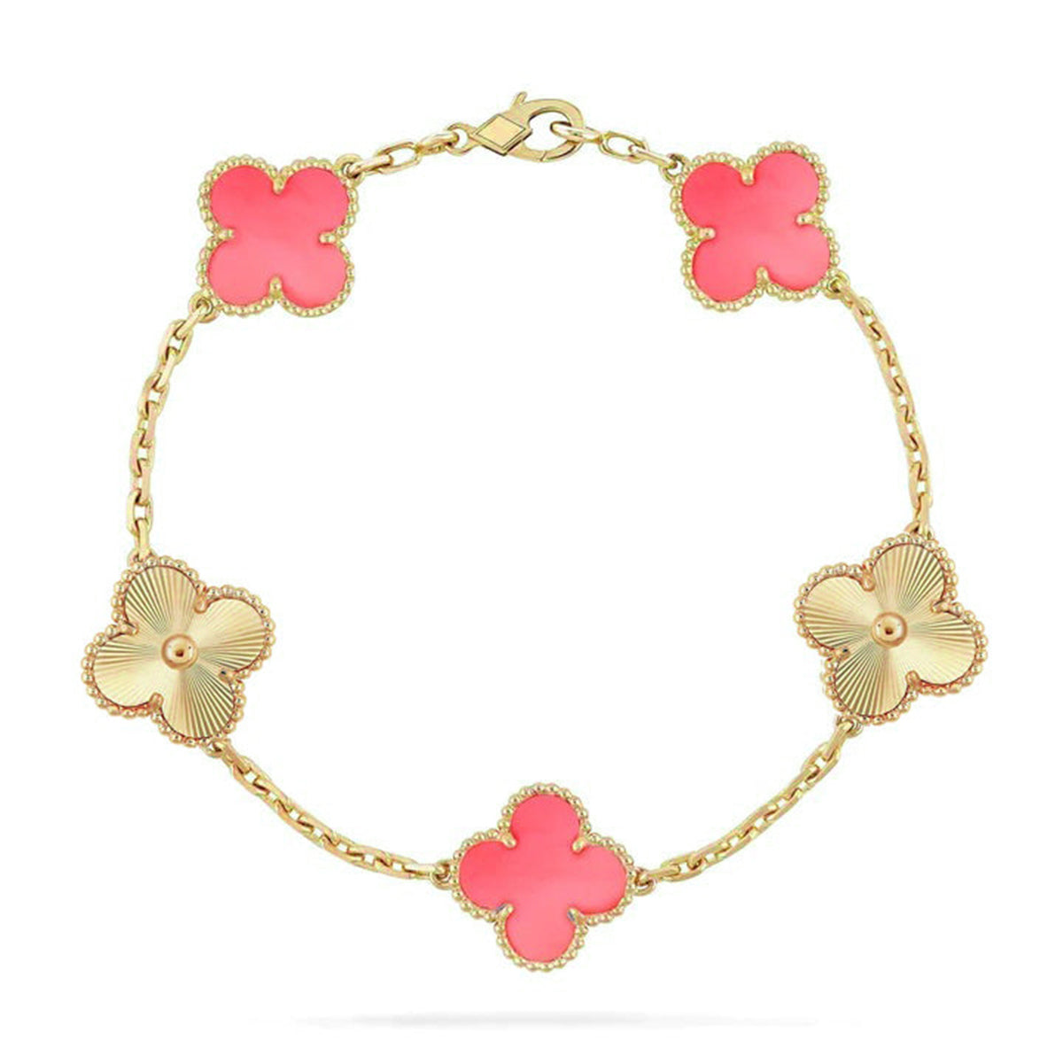 [⭐Mirelle] CLOVER 5 MOTIFS  PINK MOP BRACELET COLLECTION