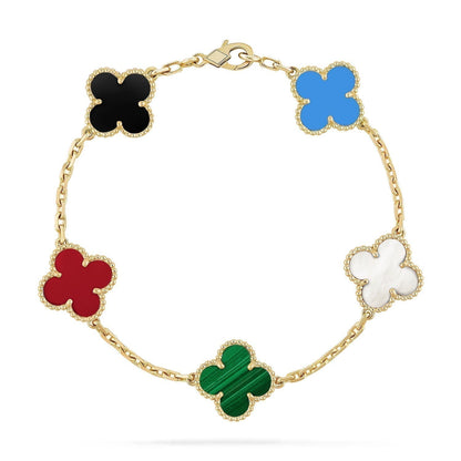 [⭐Mirelle]CLOVER 5 MOTIFS MULTICOLOR BRACELET