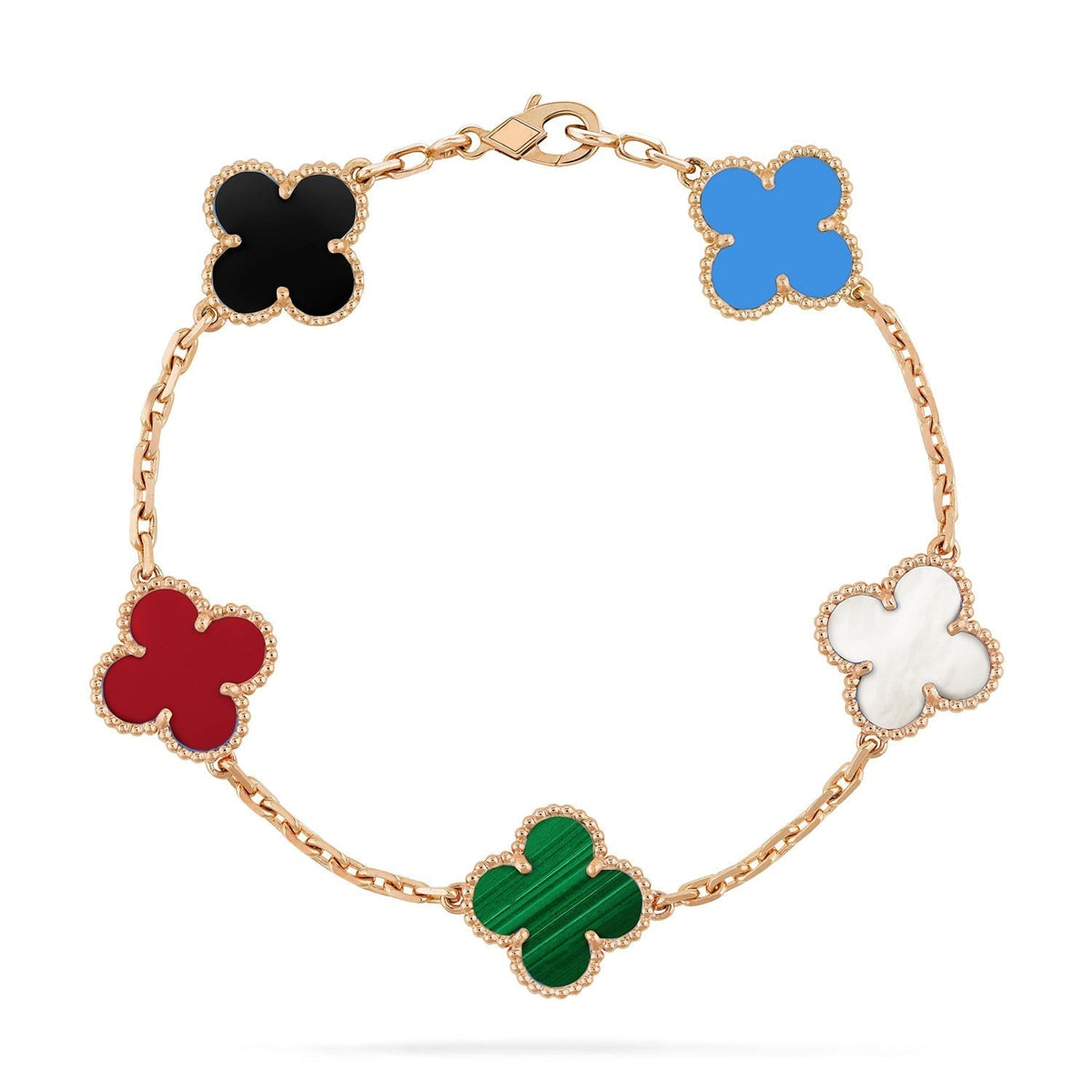 [⭐Mirelle]CLOVER 5 MOTIFS MULTICOLOR BRACELET
