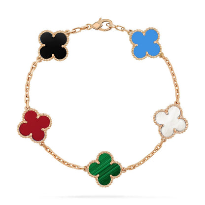 [⭐Mirelle]CLOVER 5 MOTIFS MULTICOLOR BRACELET
