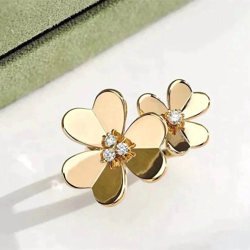 [⭐Mirelle]CLOVER COMOS GOLD DIAMOND RING