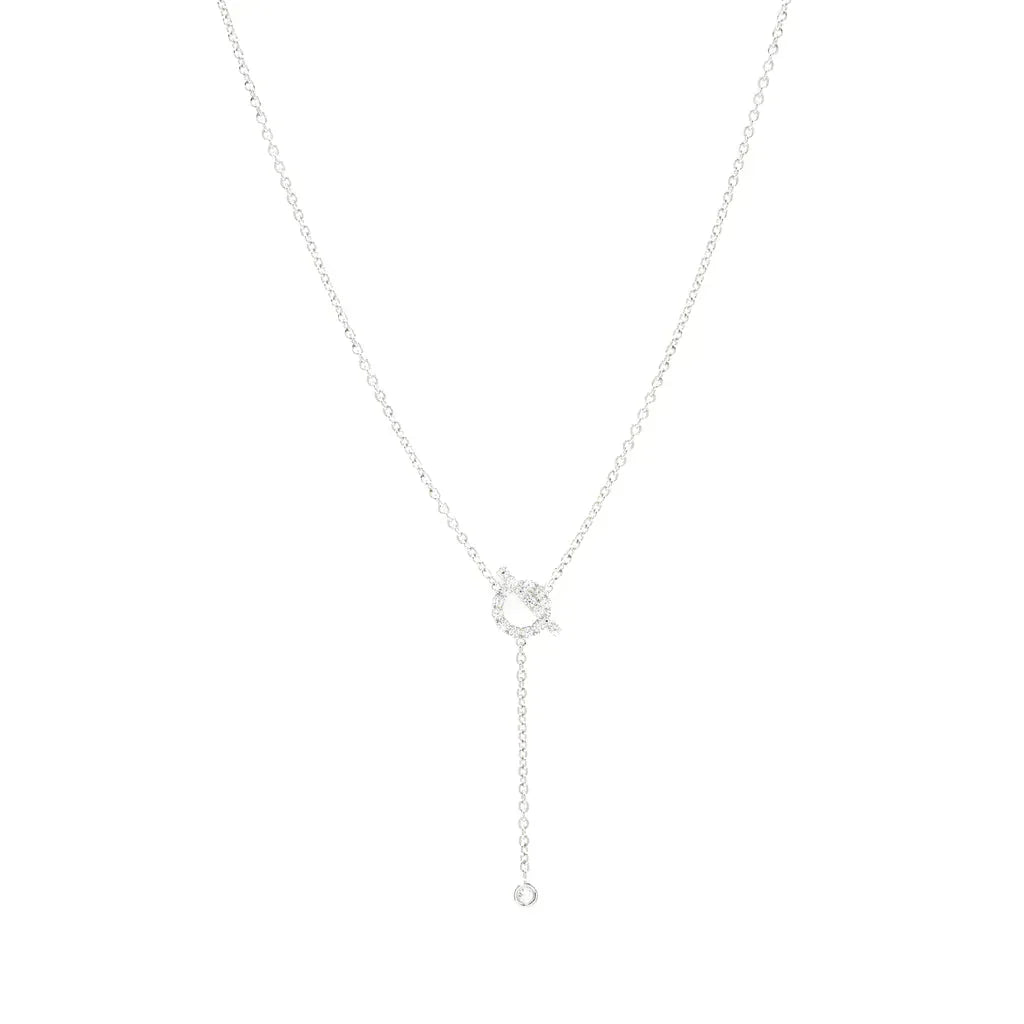 [⭐Mirelle]FINESSE SILVER DIAMOND NECKLACE