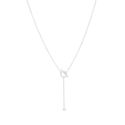 [⭐Mirelle]FINESSE SILVER DIAMOND NECKLACE