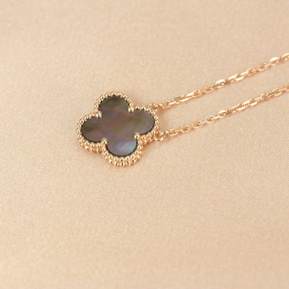 [⭐Mirelle]CLOVER 15MM  GRAY MOTHER OF PEARL NECKLACE