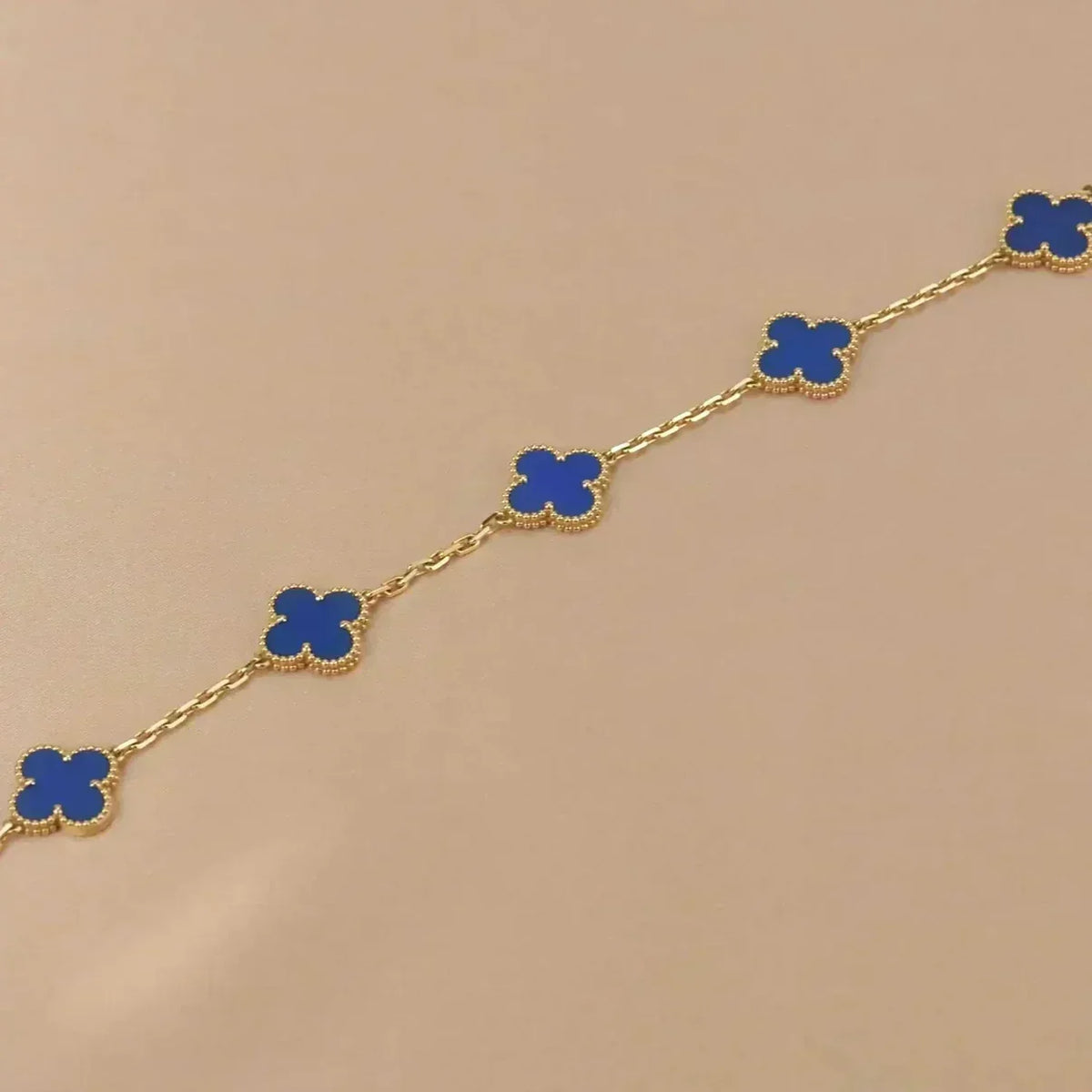 [⭐Mirelle] CLOVER 5 MOTIF BLUE AGATE BRACELET COLLECTION