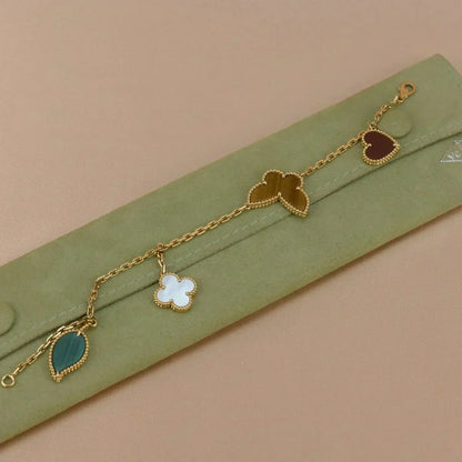 [⭐Mirelle]LUCKY SPRING 5 MOTIF GOLD BRACELET