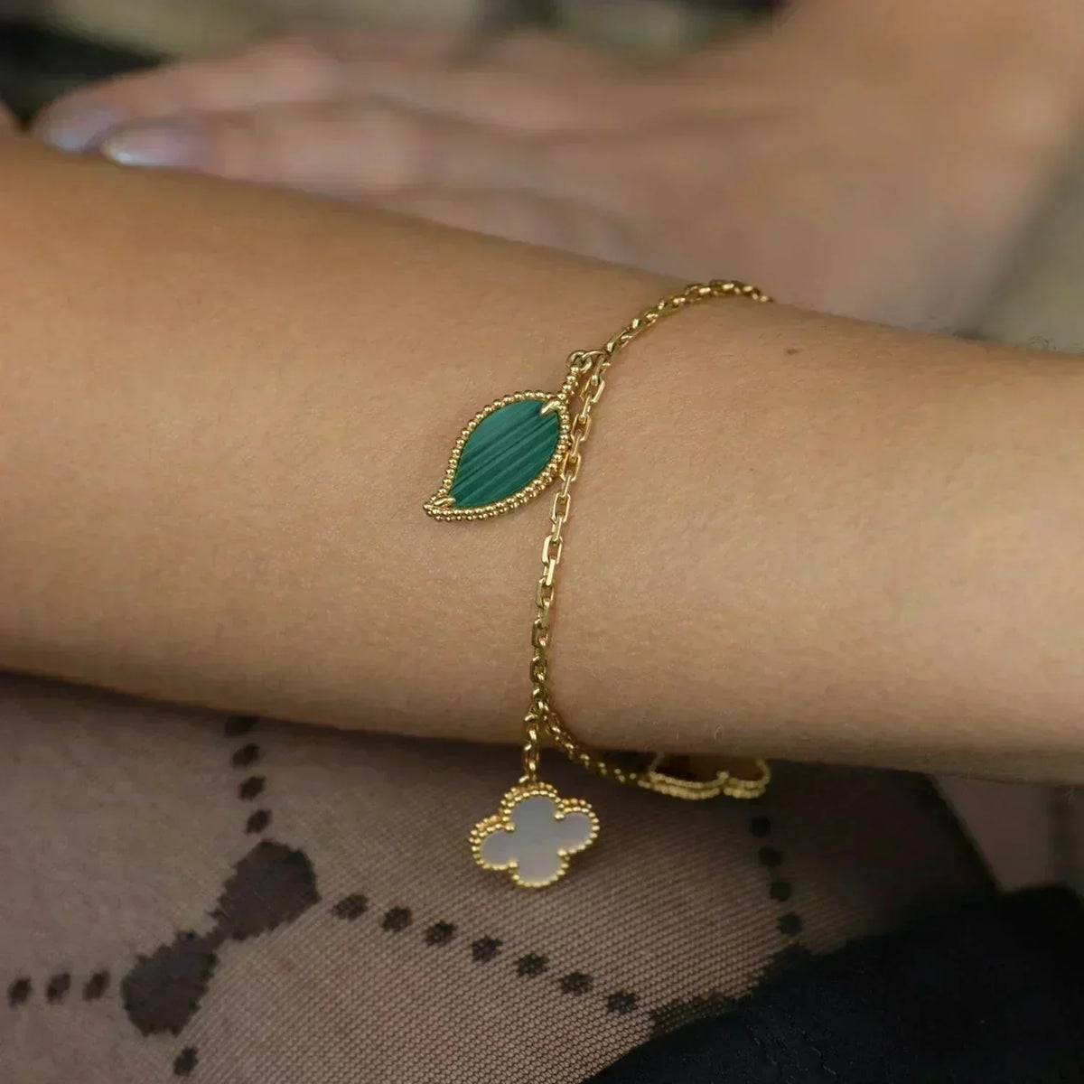 [⭐Mirelle]LUCKY SPRING 5 MOTIF GOLD BRACELET