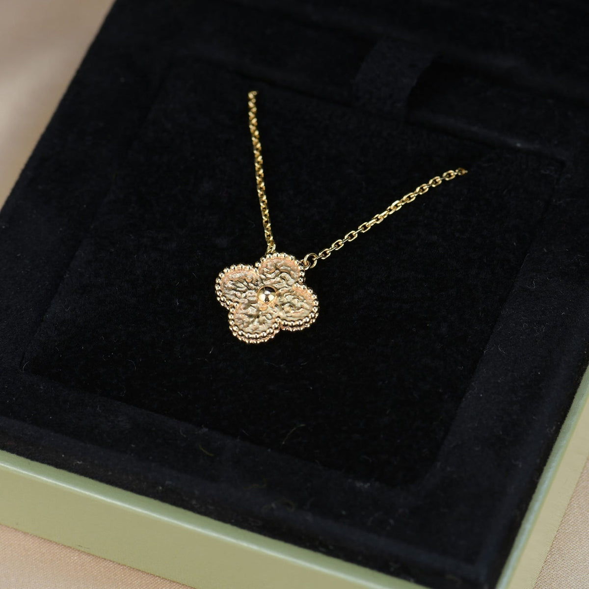 [⭐Mirelle]CLOVER 15MM  BRONZING NECKLACE