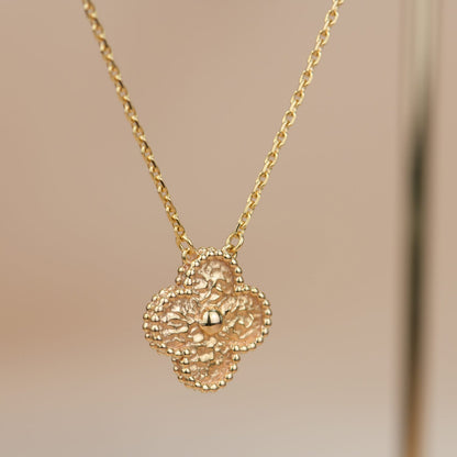 [⭐Mirelle]CLOVER 15MM  BRONZING NECKLACE