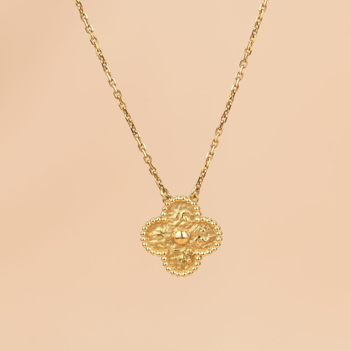 [⭐Mirelle]CLOVER 15MM  BRONZING NECKLACE