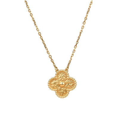[⭐Mirelle]CLOVER 15MM  BRONZING NECKLACE