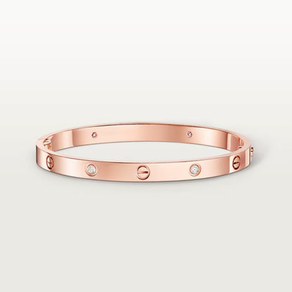 [⭐Mirelle]LOVE BRACELET 4.8MM 4 DIAMONDS