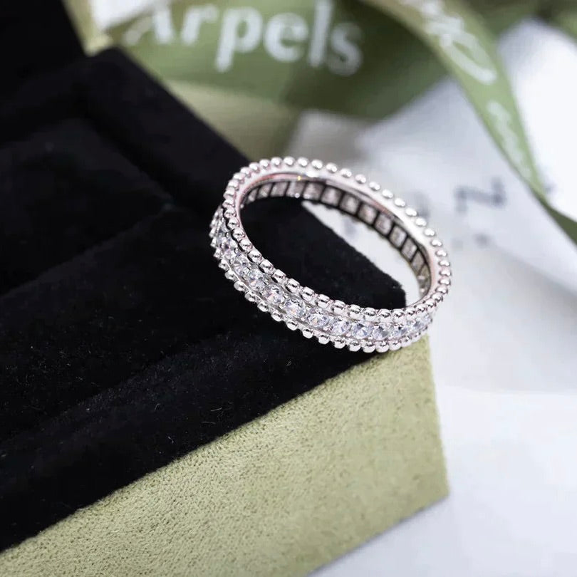 [⭐Mirelle]PERLEE DIAMOND SILVER RING