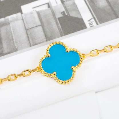[⭐Mirelle] CLOVER 5 MOTIF TURQUOISE BRACELET COLLECTION