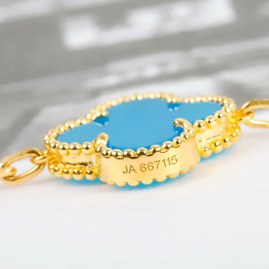[⭐Mirelle] CLOVER 5 MOTIF TURQUOISE BRACELET COLLECTION