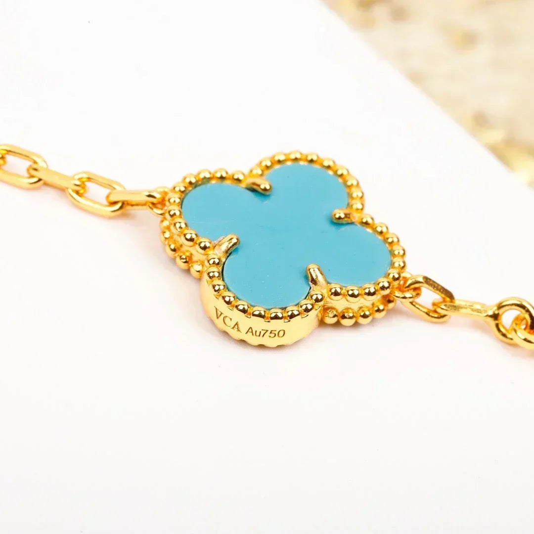 [⭐Mirelle] CLOVER 5 MOTIF TURQUOISE BRACELET COLLECTION