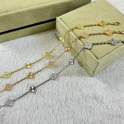 [⭐Mirelle]CLOVER 6 MOTIF DIAMOND LASER BRACELET