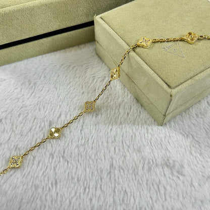 [⭐Mirelle]CLOVER 6 MOTIF DIAMOND LASER BRACELET