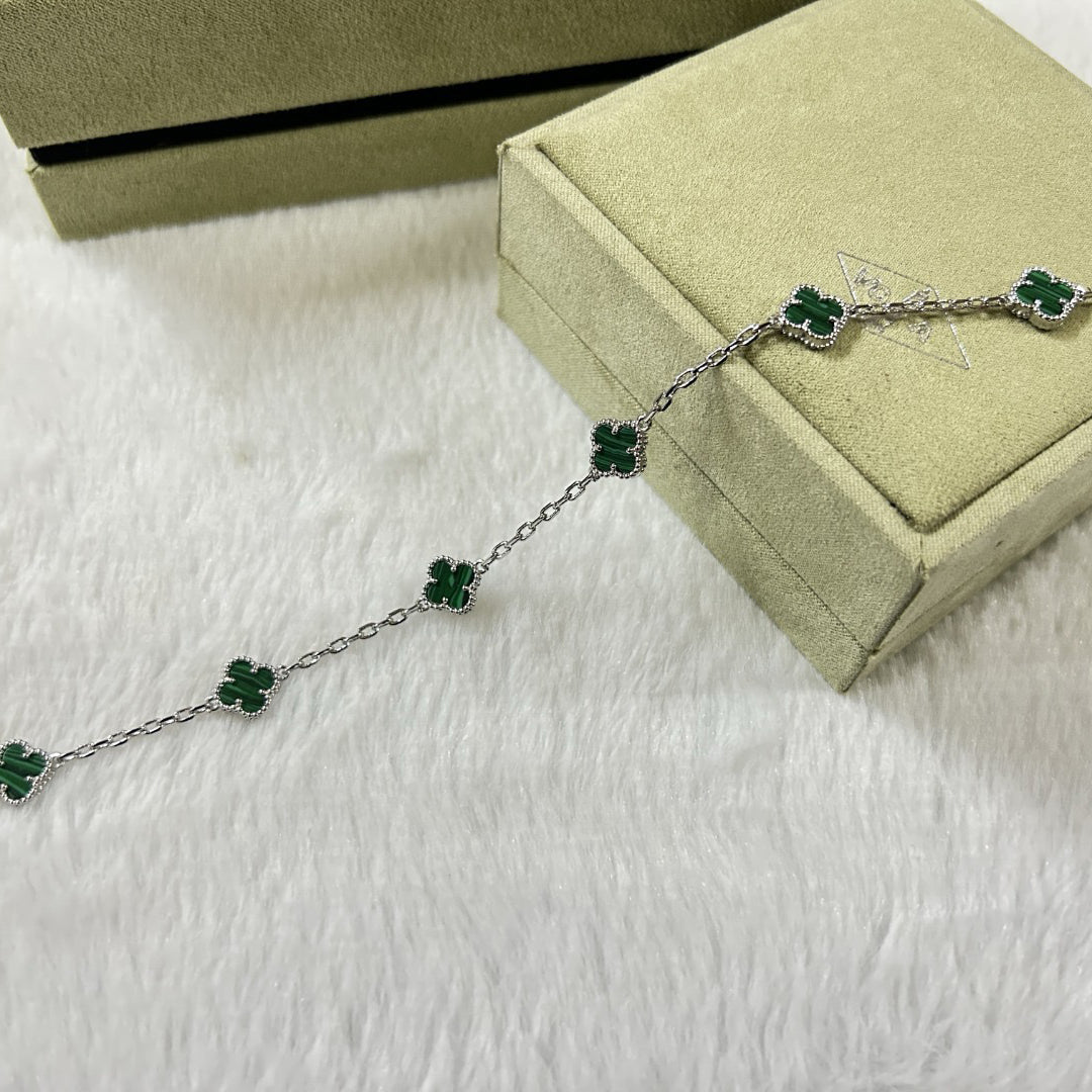 [⭐Mirelle]CLOVER 6 MOTIF MALACHITE BRACELET