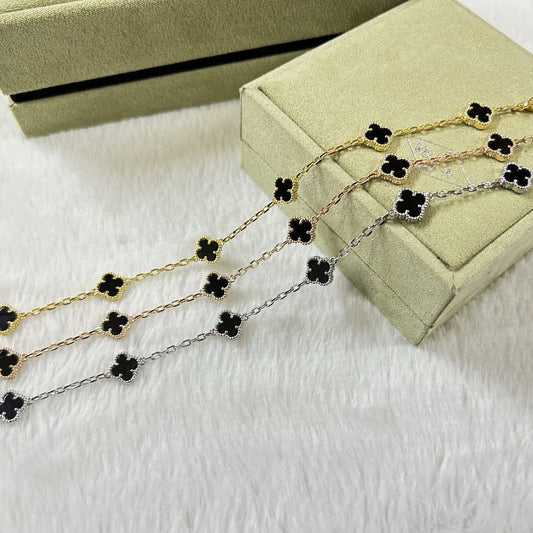 [⭐Mirelle]CLOVER 6 MOTIF  ONYXS BRACELET