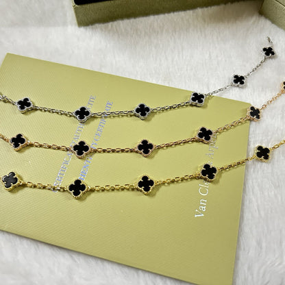 [⭐Mirelle]CLOVER 6 MOTIF  ONYXS BRACELET