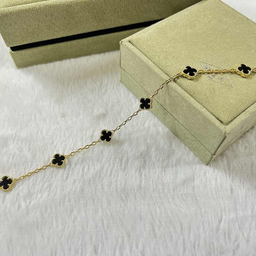 [⭐Mirelle]CLOVER 6 MOTIF  ONYXS BRACELET