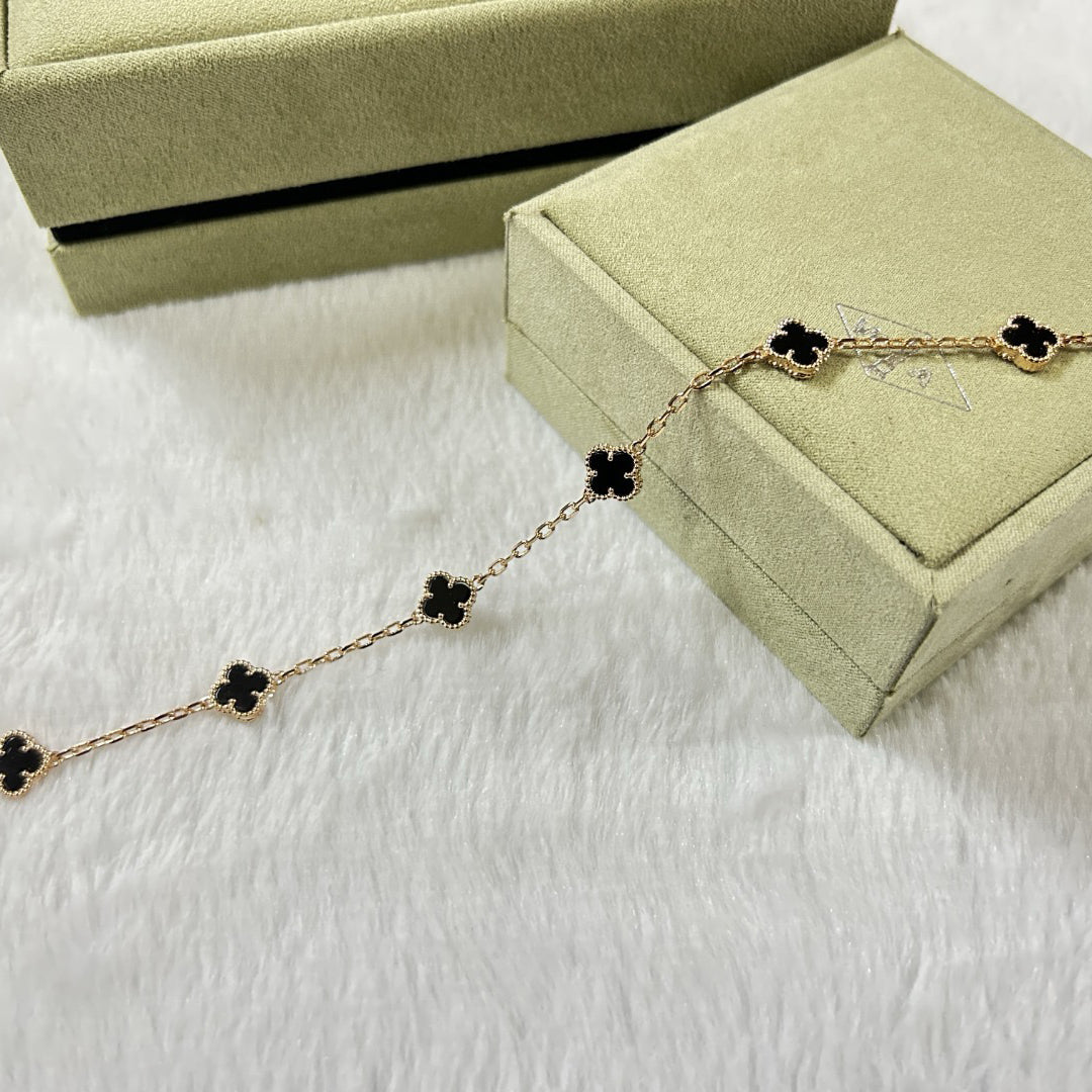 [⭐Mirelle]CLOVER 6 MOTIF  ONYXS BRACELET