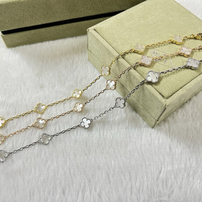 [⭐Mirelle]CLOVER 6 MOTIF WHITE MOP BRACELET