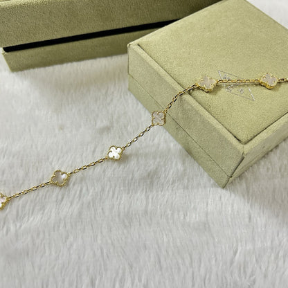 [⭐Mirelle]CLOVER 6 MOTIF WHITE MOP BRACELET