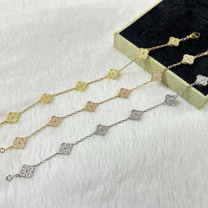 [⭐Mirelle]CLOVER 6 MOTIF DIAMOND BRACELET