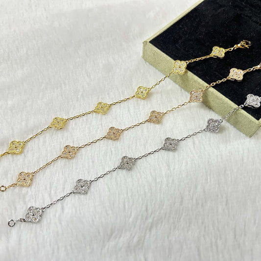 [⭐Mirelle]CLOVER 6 MOTIF DIAMOND BRACELET