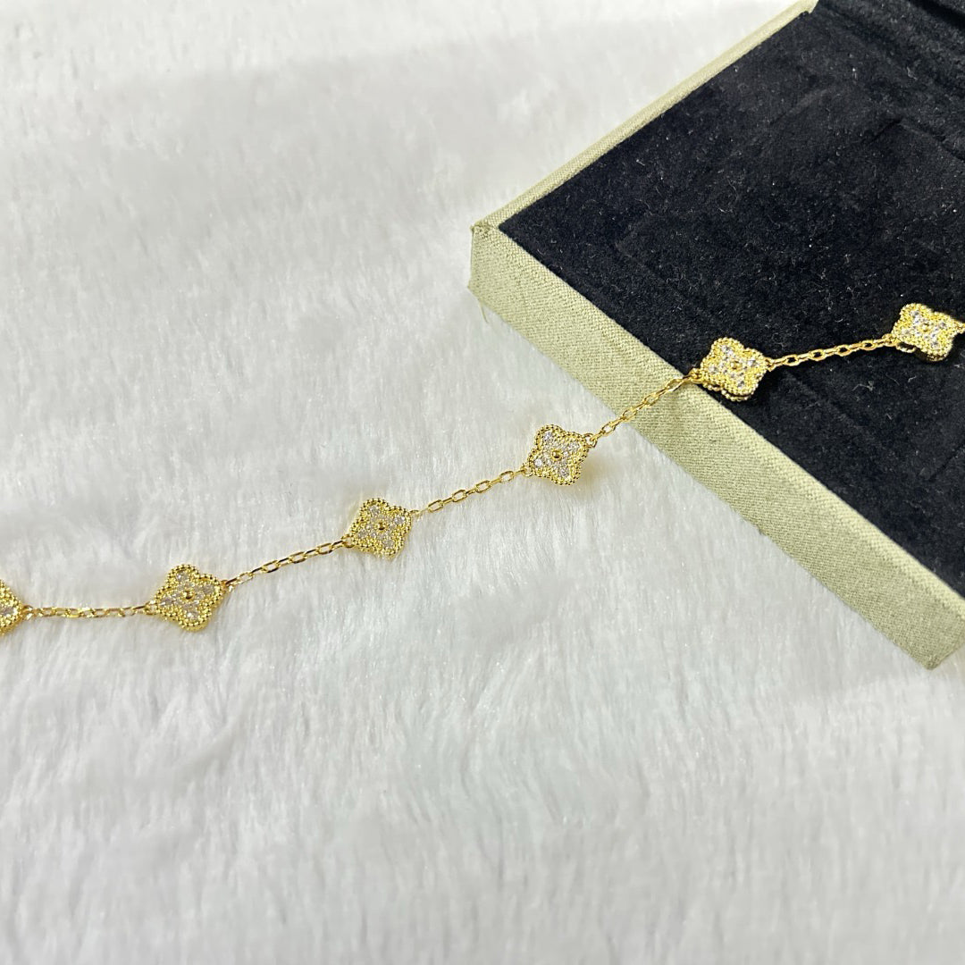 [⭐Mirelle]CLOVER 6 MOTIF DIAMOND BRACELET