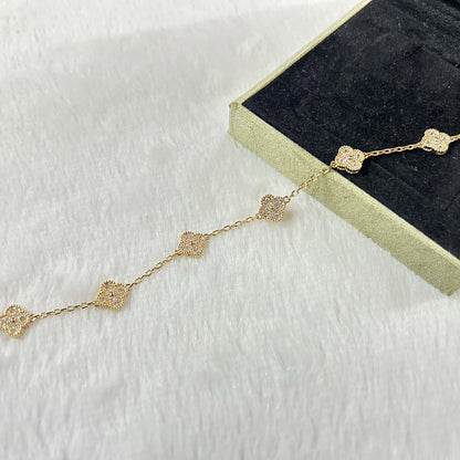 [⭐Mirelle]CLOVER 6 MOTIF DIAMOND BRACELET