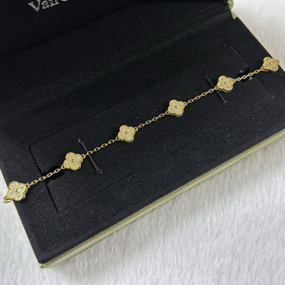 [⭐Mirelle]CLOVER 6 MOTIF DIAMOND BRACELET
