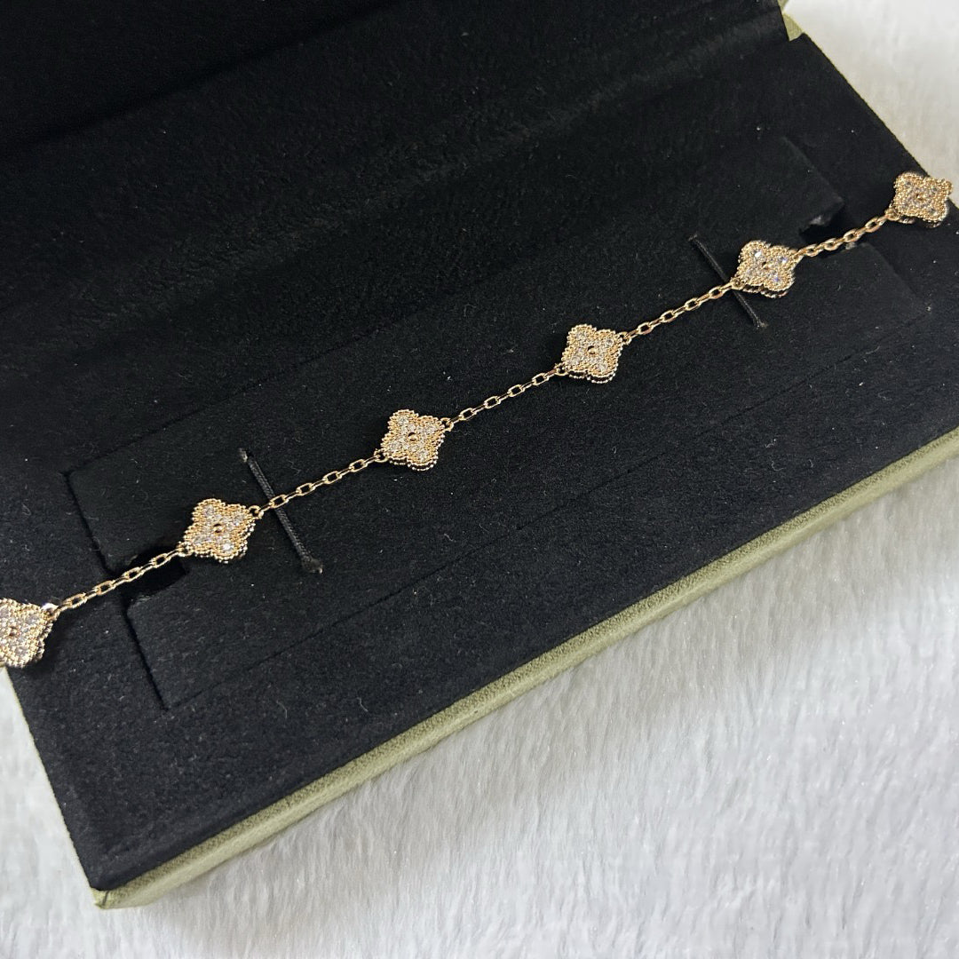 [⭐Mirelle]CLOVER 6 MOTIF DIAMOND BRACELET