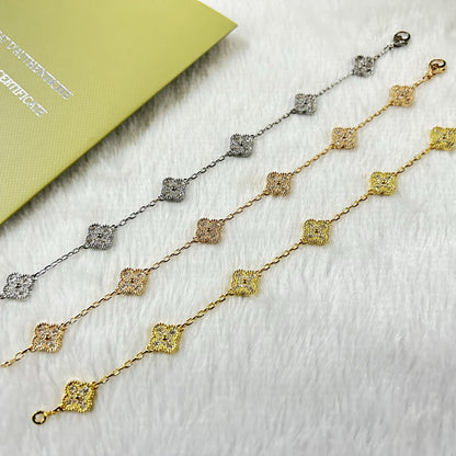 [⭐Mirelle]CLOVER 6 MOTIF DIAMOND BRACELET