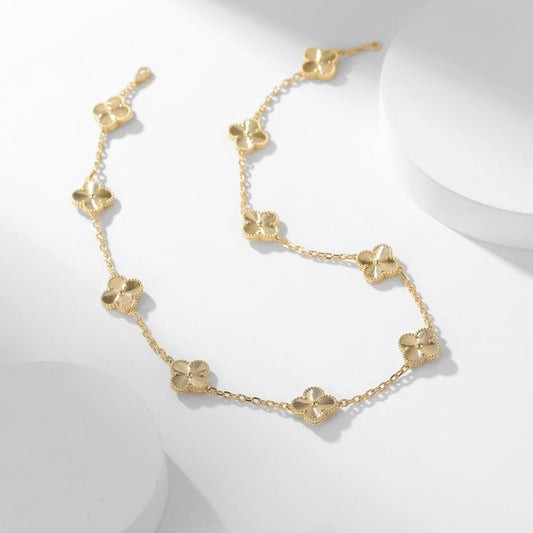 [⭐Mirelle]CLOVER 10 MOTIFS LASER NECKLACE