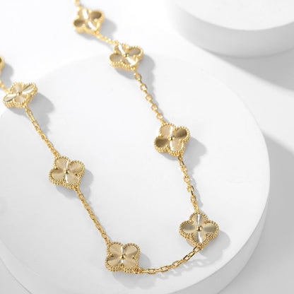 [⭐Mirelle]CLOVER 10 MOTIFS LASER NECKLACE